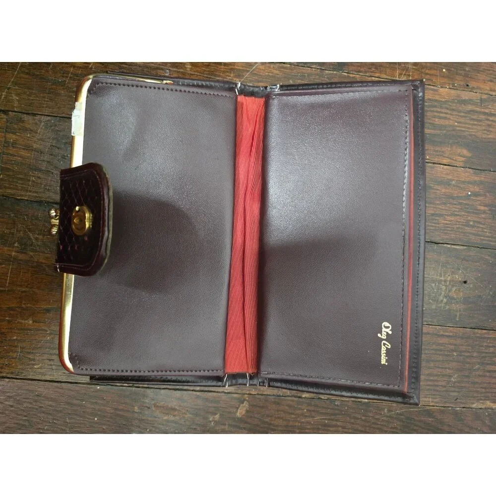 Vintage Oleg Cassini Leather Wallet Pocketbook